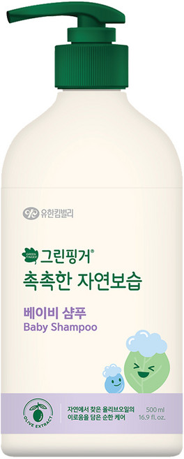 그린핑거 촉촉한 자연보습 베이비 샴푸, 500ml, 1개