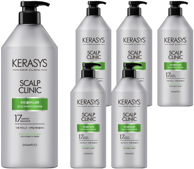 케라시스 두피 클리닉 단백질 샴푸, 980ml, 6개