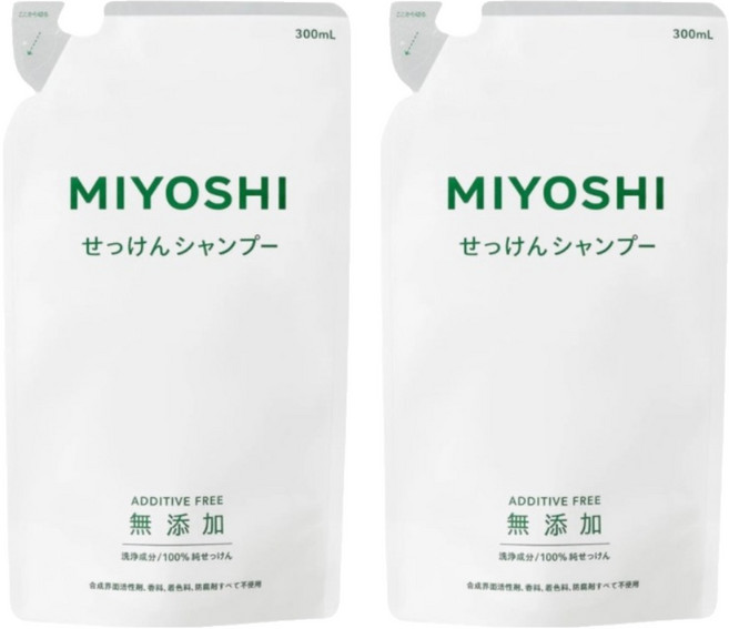 Miyoshi 無添加洗髮精, 300ml, 2包