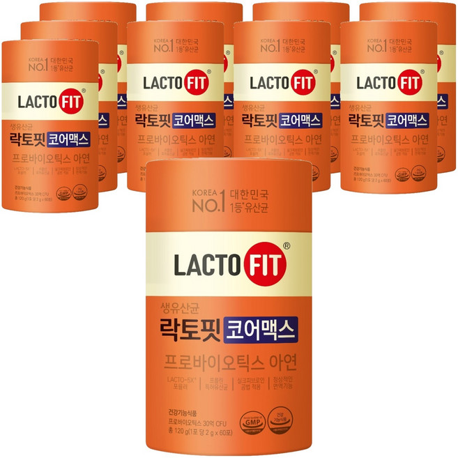 락토핏 생유산균 코어맥스 60p, 120g, 10개