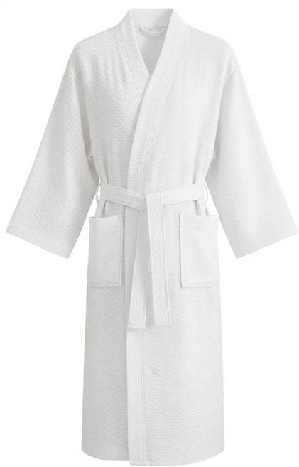 星紅織品 日系紗布低綿絮純棉浴袍, 白色, 1件