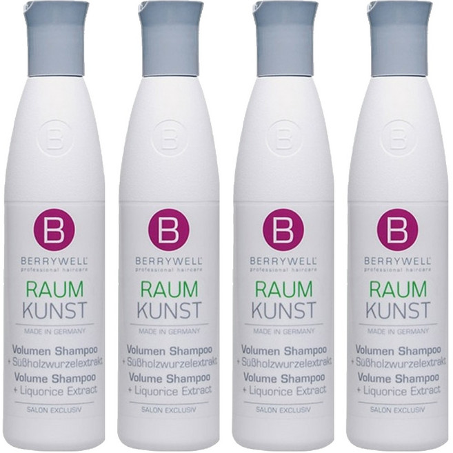 BERRYWELL 볼륨 헤어 샴푸, 4개, 250ml