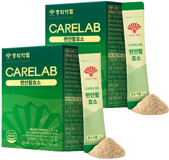 동화약품 케어랩 편안활효소, 2박스, 90g
