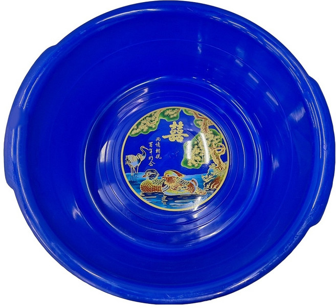 震嶸塑膠 24吋鶴菱足桶 L62.5*W61*H21(cm), 藍色, 1個