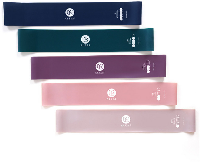 아리프 라텍스 루프 밴드 5종 + 파우치 세트, 크림타우페 + 피치핑크 + 레드빈 + 포레스트그린 + 딥씨블루, 1세트