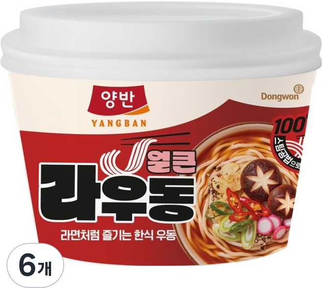 Dongwon 東遠 Yangban 兩班 香辣鶯蕎麥麵 杯麵, 194.5g, 6個
