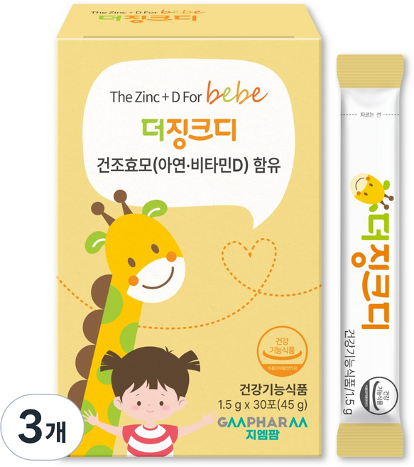 지엠팜 더 징크디 45g, 30회분, 3개