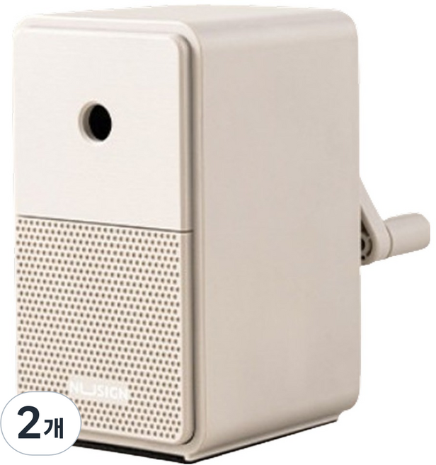 NUSIGN 紐賽 旋轉式5段筆芯調節美術繪圖用削鉛筆機 NS077-S, 灰色, 2個