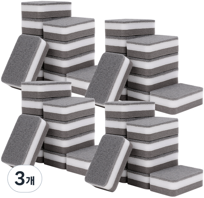 코멧 키친 고밀도 스펀지 수세미, 40개입, 3개