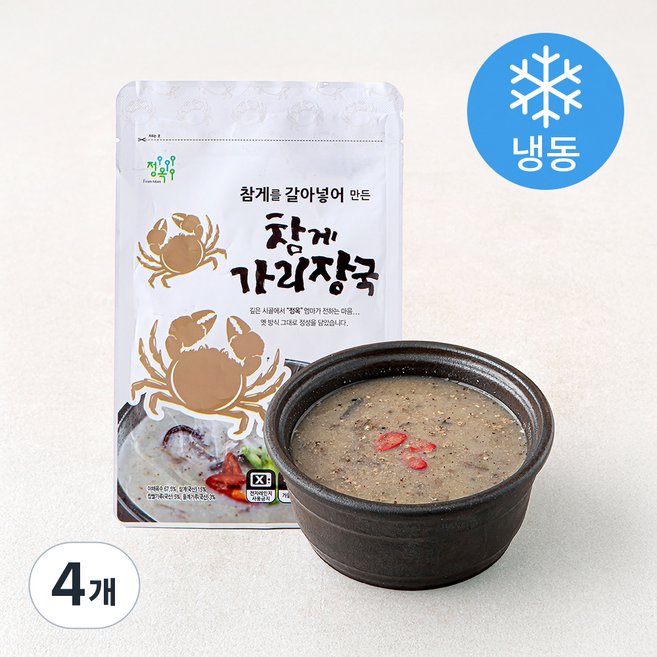 정옥 참게 가리장국 (냉동), 500g, 4개