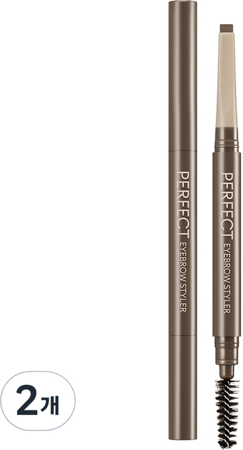 미샤 퍼펙트 스타일러 아이브로우 오토펜슬 0.15g, 브라운, 2개