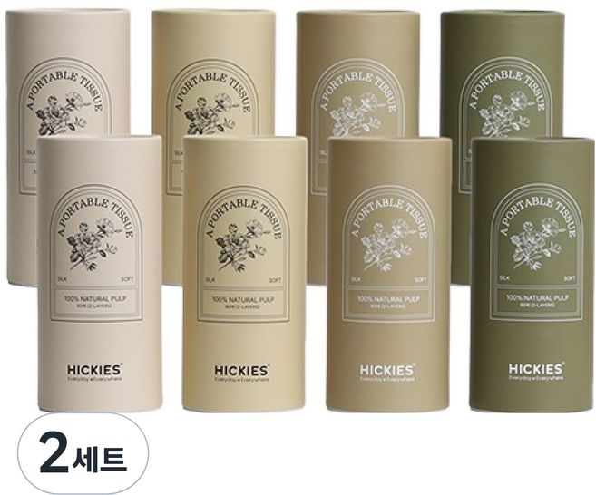 히키스 먼지 안나는 차량 데스크 위생티슈 4종 x 2p 세트, 2세트