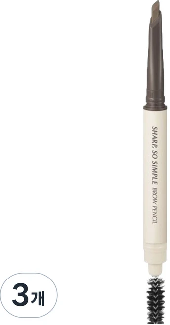 클리오 샤프 쏘 심플 브로우 펜슬 0.18g, 001 토프그레이, 3개 - 쿠팡