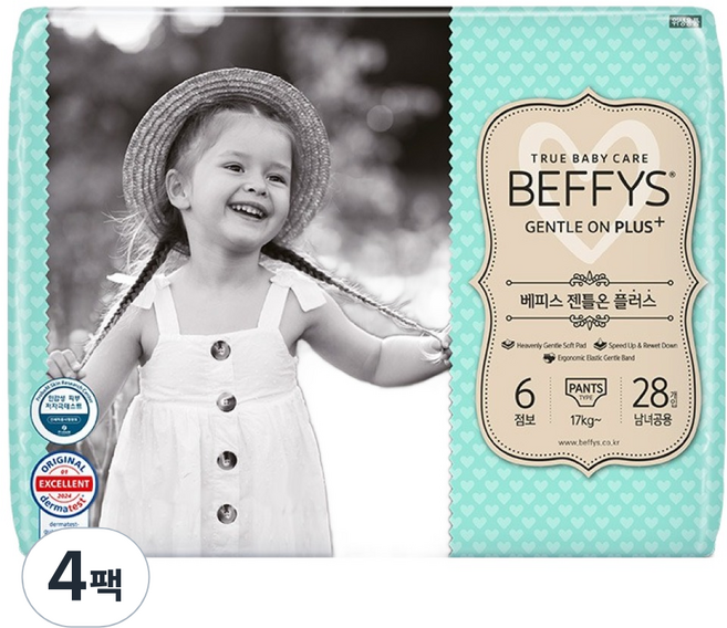 베피스 젠틀온 플러스 팬티형 기저귀 남녀공용, 점보형(2XL), 112매