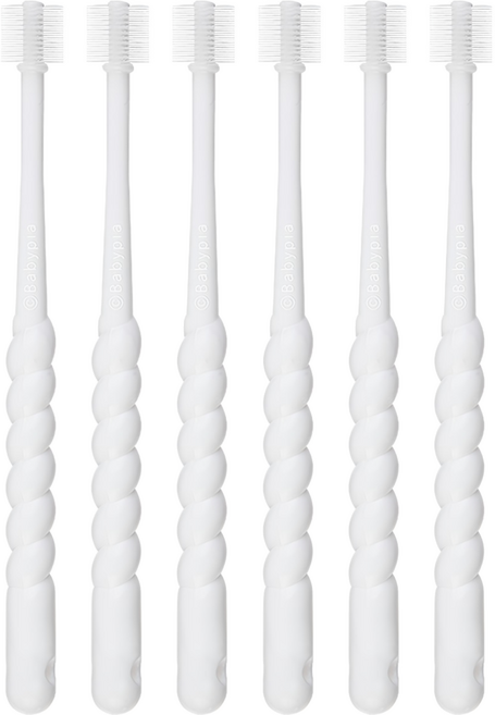 예꼬맘 360도 1단계 영유아칫솔, 화이트, 3개입, 2개