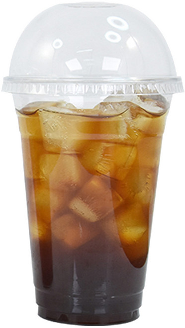 보니팩 대성산업 92파이 PET투명컵 + 돔리드 세트, 480ml, 100개, 1세트
