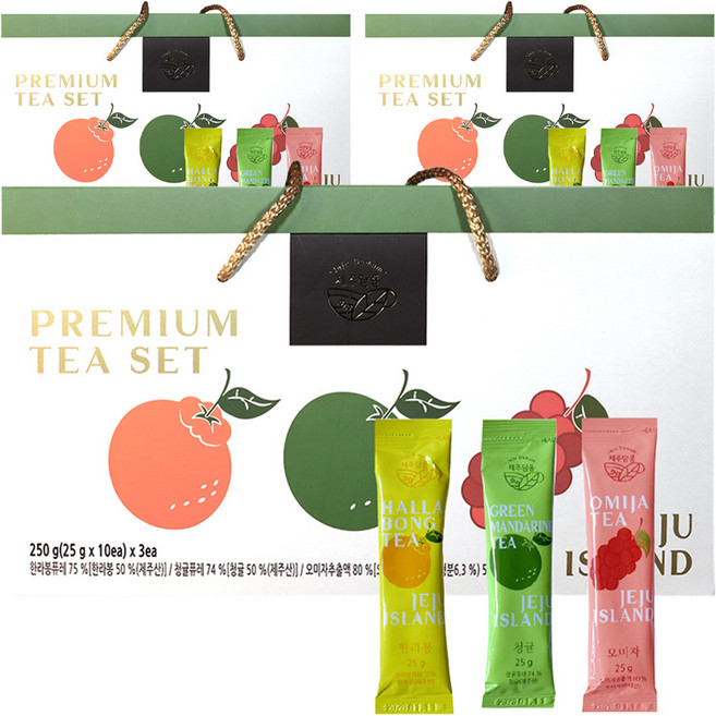 제주담움 프리미엄 차스틱 250g x 3종 세트, 3세트