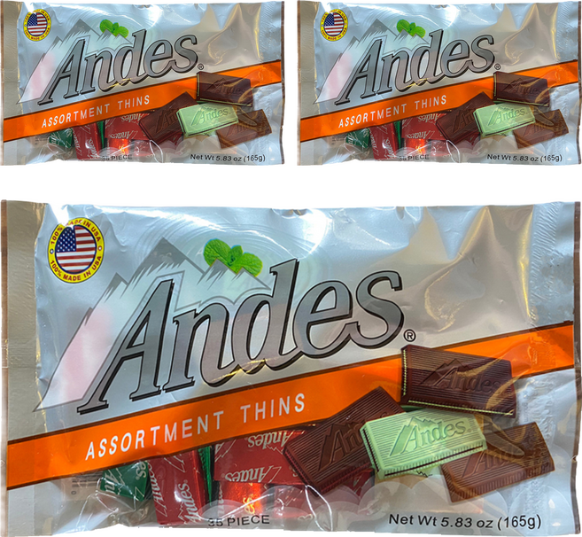 Andes 安迪士 綜合可可薄片 35片, 165g, 3包