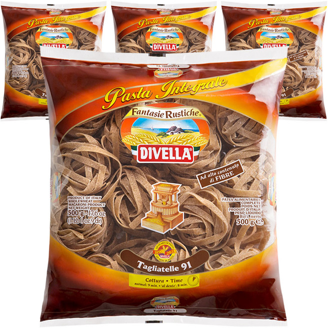 디벨라 통밀 딸리아뗄레 파스타, 500g, 4개