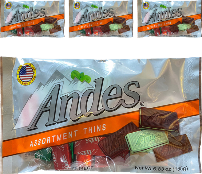 Andes 安迪士 綜合可可薄片 35片, 165g, 4包