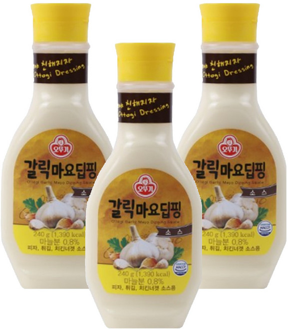 오뚜기 갈릭마요 딥핑소스, 240g, 3개