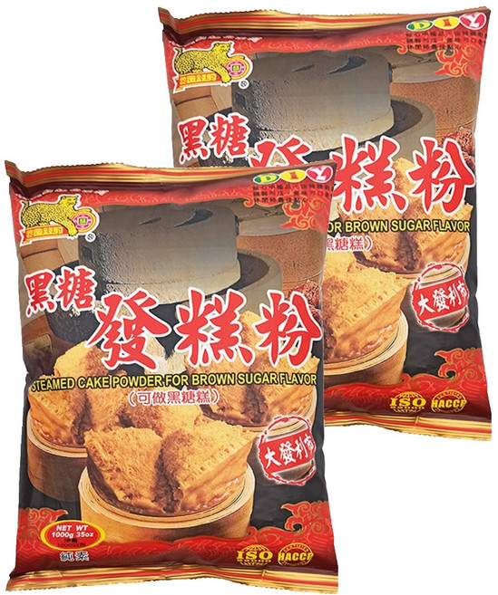 金錢豹 黑糖發糕粉, 1000g, 2包