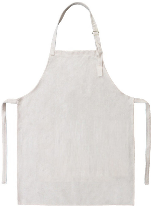 면 린넨 혼방 스트랩 앞치마 2(65 x 80 cm), 오트밀, 1개