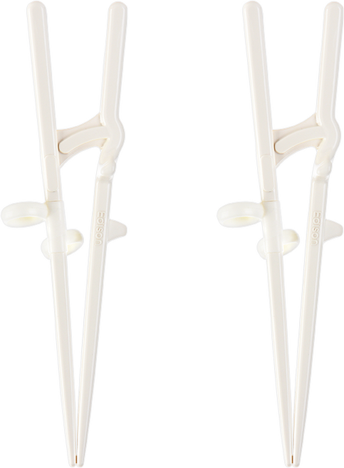 에디슨 국산 주니어 교정 젓가락 오른손용, 아이보리, 2개