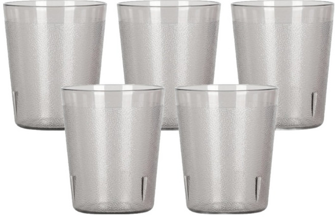 리빙메이트 PC 안깨지는 물컵 190ml, 스모그, 5개