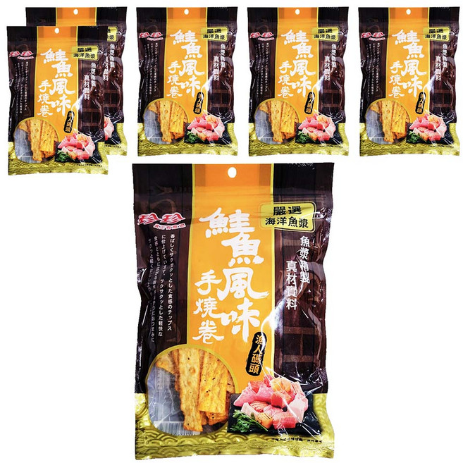 珍珍 鮭魚風味手燒卷, 65g, 6包