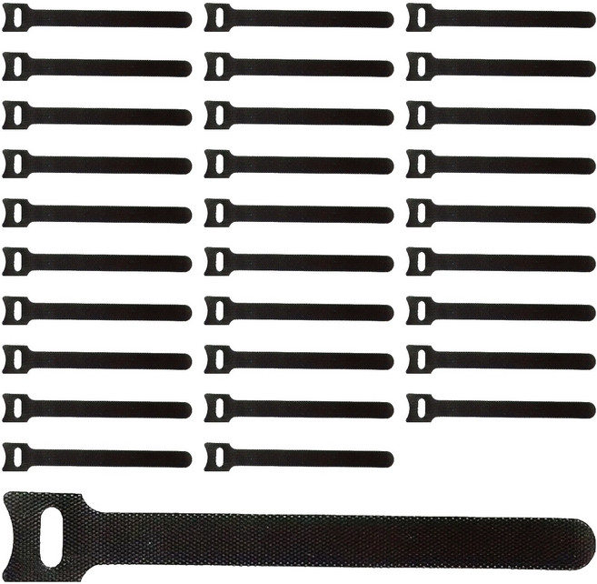 엔더 벨크로 케이블 타이, 블랙, 50개