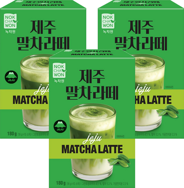 녹차원 제주말차 라떼분말, 18g, 10개입, 3개