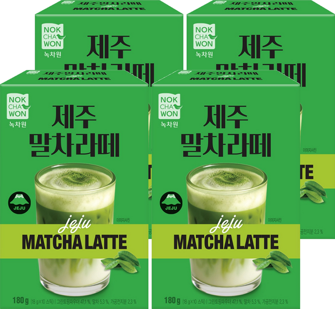 녹차원 제주말차 라떼분말, 18g, 10개입, 4개