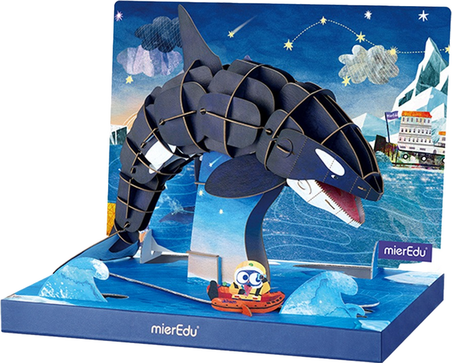 mierEdu 3D立體拼圖 豪華版 ME4222, 虎鯨, 1盒, 85片