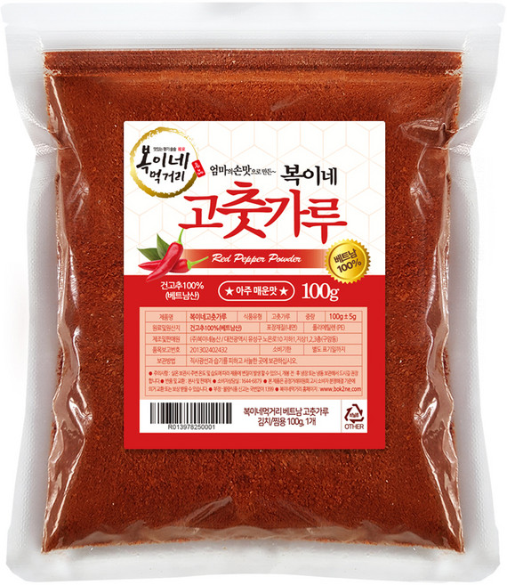복이네먹거리 베트남 고춧가루 김치 찜용, 100g, 1개