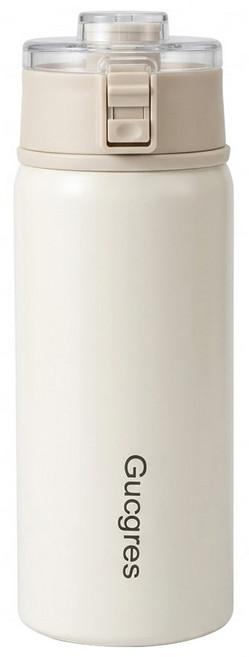 Gucgres 316不鏽鋼 彈蓋保溫水壺 無貼紙, 1個, 550ml, 經典白