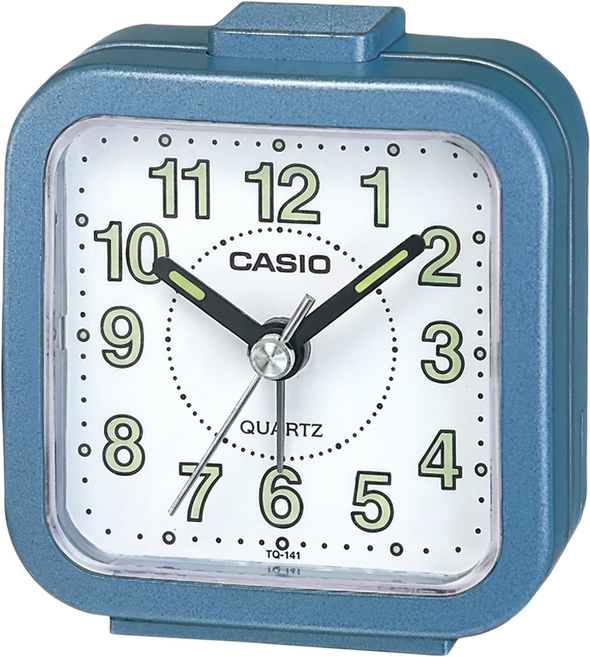 CASIO 卡西歐 輕巧指針鬧鐘, 藍色