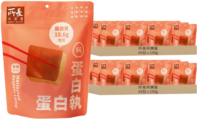 所長茶葉蛋 香辣蛋白執 6入, 150g, 90包