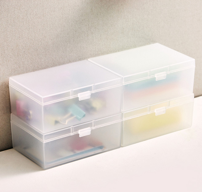 코멧 반투명 플라스틱 포토카드 탑로더 명함 보관함 케이스 4개, 투명