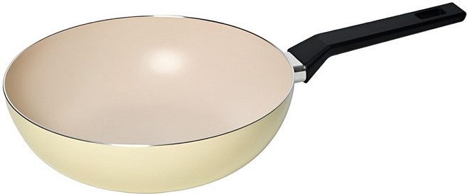 LocknLock 樂扣樂扣 陶瓷不沾IH炒鍋 春日黃, 28cm, 1個