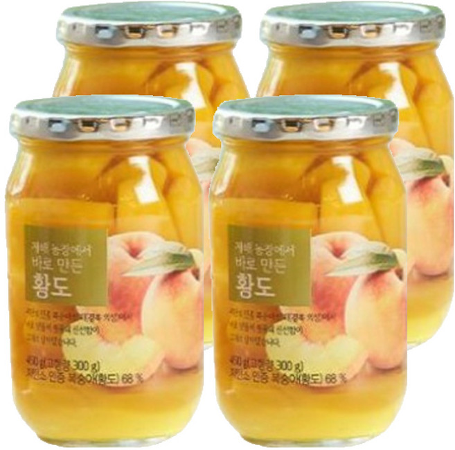 올가홀푸드 재배농장에서 바로 만든 황도, 450g, 4개