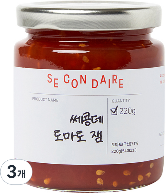 쎄콩데 토마토 잼, 220g, 3개