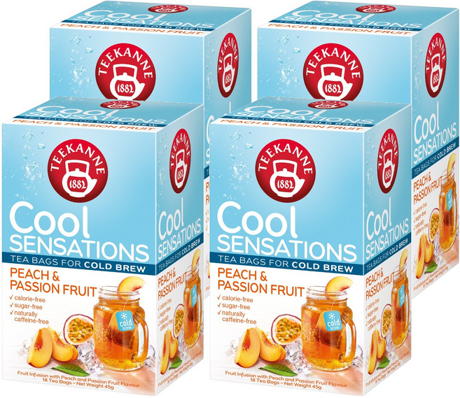 티칸네 쿨 센세이션 복숭아 앤 패션후르츠, 2.5g, 18개입, 4개