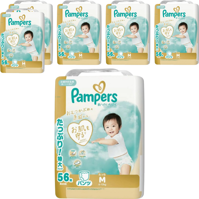 Pampers 幫寶適 日本境內版 褲型尿布 6~12kg, M, 336片