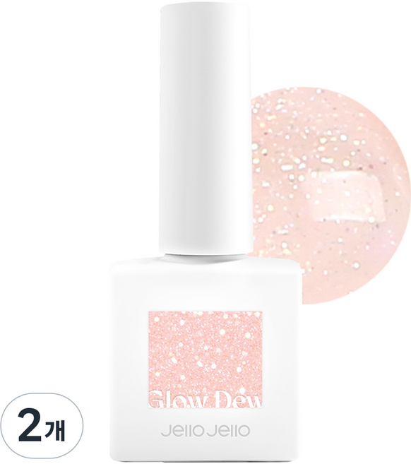 젤로젤로 글로우듀 컬렉션 시럽젤, JJ-59 누디 글로우, 10ml, 2개
