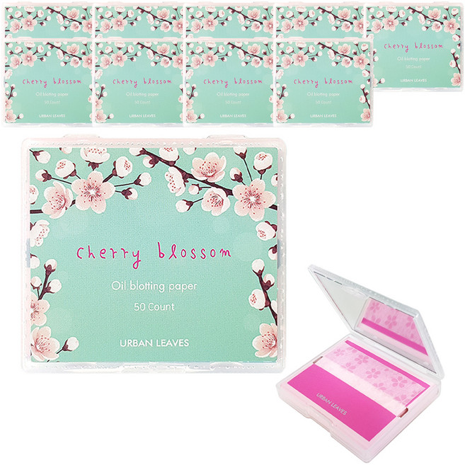 어반리브즈 벚꽃 기름종이 50p + 거울 케이스, 10개