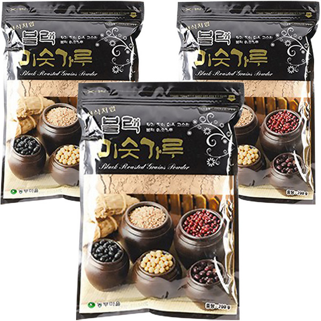자연웰 블랙 미숫가루, 700g, 3개