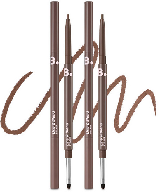 B.by BANILA Mood On Line & Blend 眼線筆 0.12g, 2個, BR01 巧克力馬丁尼