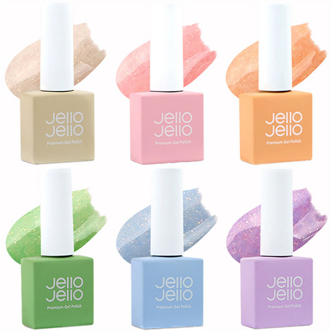 젤로젤로 허그미 스페셜젤 콜렉션 니트 글리터 젤네일 6종 세트, 혼합색상, 1개, 10ml