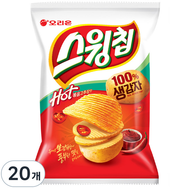 스윙칩 볶음고추장맛, 60g, 20개